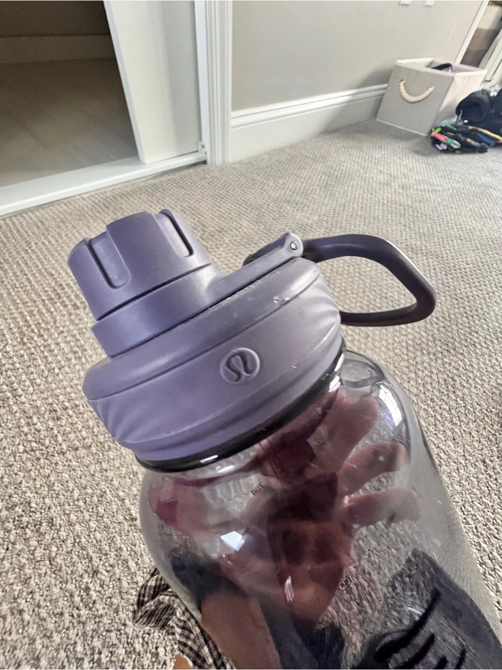 lululemon athletica Lavender and Smoke Clear Water Bottle